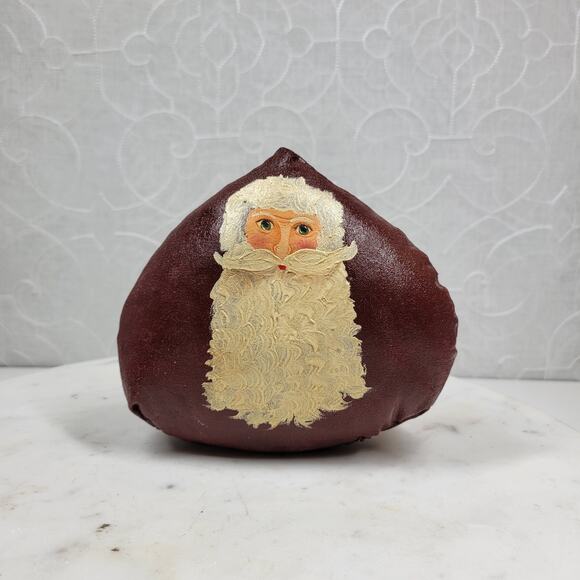 VINTAGE Santa Claus Plush 3" Red Hand Made Stuffed Christmas Decor Signed 1994 - Picture 1 of 12